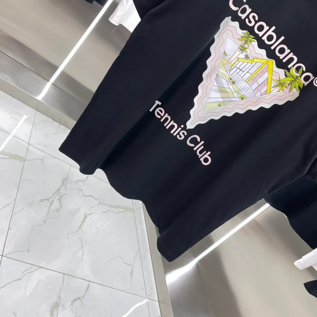 Casablanca Classic Series T ， ， 。 ， Classic ， In Stock ！ ：White Black Size：S M L XL XXL